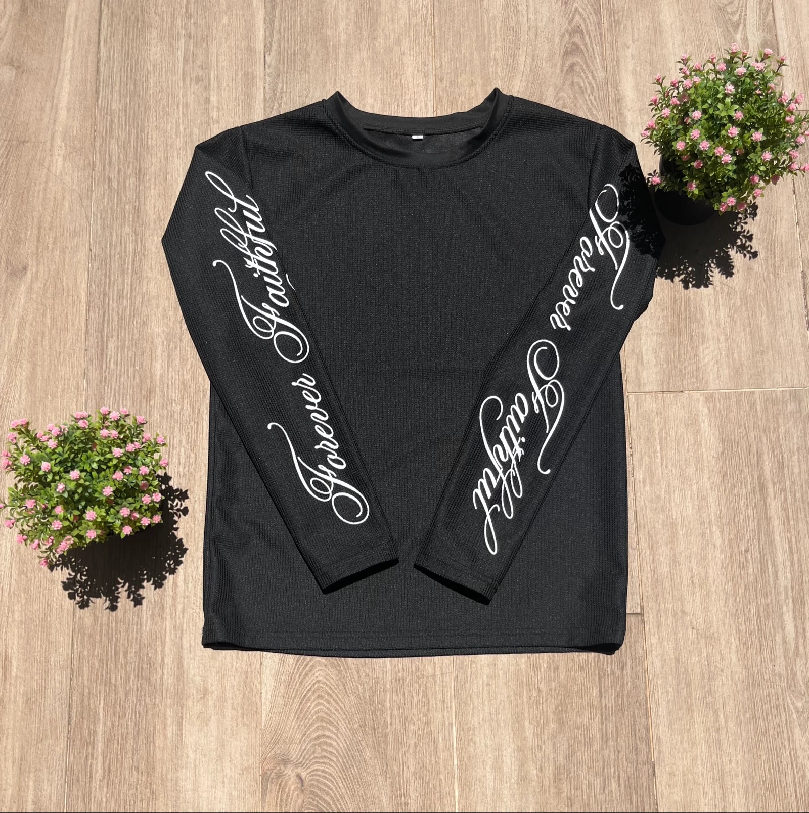 Camiseta de Manga Larga Streetwear Negra | S